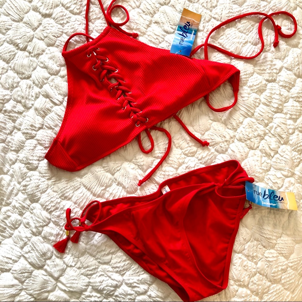 NWT Red/Fuchsia Bikini